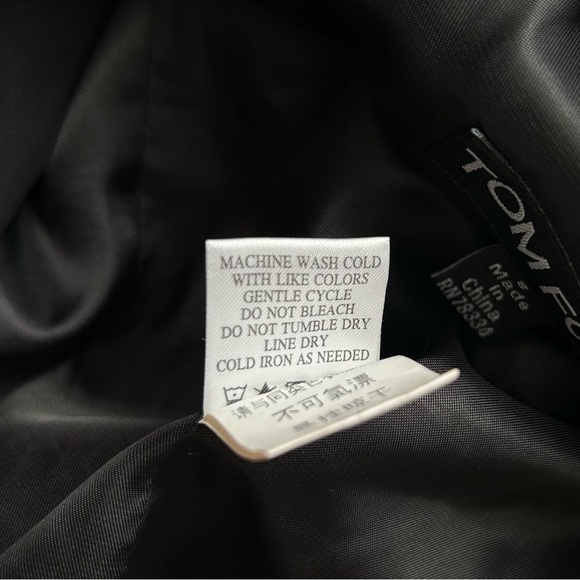 Vintage 90s Tom Ford Black Blazer Jacket Tailored Button Front UK 8 US 4 / 6 - Picture 9 of 10